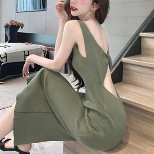 원피스스타일 원피스 데일리룩패션 골지 모임룩스타일 여름 민소매 클럽패션