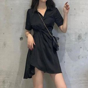 미니 데이트룩 셔링 여름 셔츠 여친룩 패션 반팔 원피스 여자 여성 원피스
