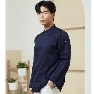 네이비 크로스넥 요리복 조리복 쉐프복 위생복 쉐프웨어 요리사 주방장 유니폼