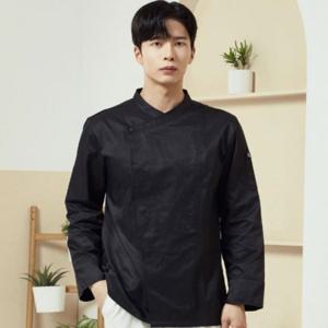블랙 크로스넥 조리사복 주방복 일식복 주방유니폼 조리복상의 쉐프복상의 위생