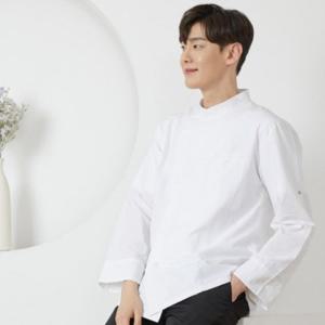 화이트 하프 크로스넥 쉐프복 셰프복 조리복 주방유니폼 조리사복 중식 이자카야