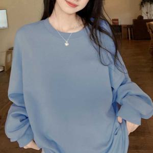 빅사이즈 데일리 무지 캐주얼 긴팔 홈웨어 집콕룩 루즈핏 꾸안꾸 커플룩