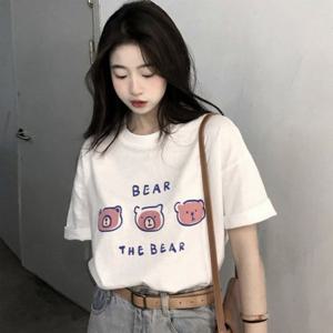 롱 세미크롭 여자기본반팔티 여성라운드반팔티 여자반팔면티 반팔