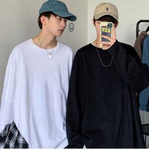 가을티셔츠 슬림핏긴팔 스트릿긴팔티 오버핏 여성여름티셔츠 여자가을티 루즈핏