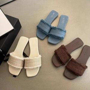 여성 여름 바캉스 휴양지 샌들 신발 테슬 스트랩 슬리퍼