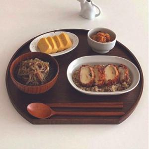 원목 카페 트레이 반달 L사이즈