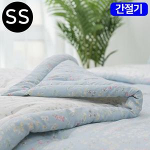 해피니 빈티지플라워 마이크로 모달 간절기 이불 슈퍼싱글 SS (블루)