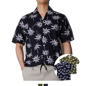 셔츠 여름 반팔 남방 남자 야자수 하와이안 남성 패턴 오픈카라 휴가룩 바캉스룩 비치웨어