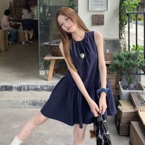 원피스 민소매 플레어 트임 나시 미니 캉캉 A라인 휴양지룩 바캉스룩 여친룩 데이트룩