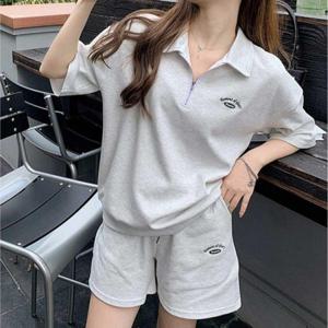 해외 여행 휴양지 반팔 반바지 카라 반집업 상하세트
