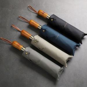 파라체이스 3236 특대형 방풍 3단전자동 65 사이즈 우드 손잡이우산