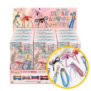 3000 DIY 로프 스트랩 키링만들기 12개입 1박스 - DIY 파라코드 키링 에어팟 파우치 가방 네임태그