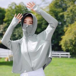 여자 4컬러 고급 자외선차단 핑거홀 마스크 냉감 바람막이