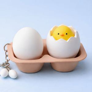2구 병아리 계란 클리커 키링 가방 인형 키홀더 피젯토이 차키 행운 액막이 부적