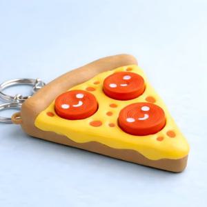 피자 클리커 키링 클릭 가방 인형 키홀더 피젯토이 차키 행운 복 액막이 부적