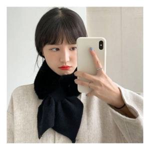 쁘띠머플러 목도리 머플러 겨울여자선물 니트 쁘띠 에코퍼 털목도리 밍크 퍼