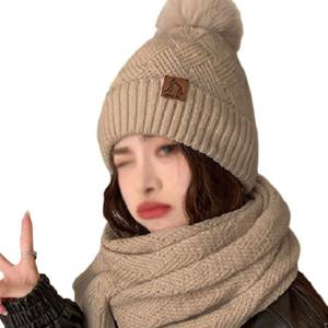 목도리 머플러세트 여성머플러 머플러모자 여자비니 방울모자 여자겨울머플러