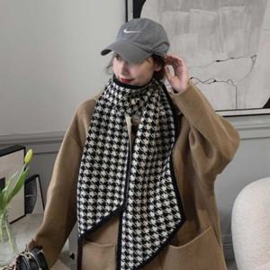 머플러 사선 니트목도리 미니목도리 체크머플러 여성머플러 뽀글이머플러