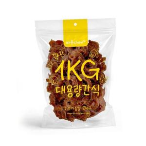 바른츄 오리 가슴살 도너츠 1kg 강아지 대용량 가성비 간식