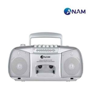 아남 PA-711 포터블 카세트 FM 라디오 SD카드 USB/테이프 재생/녹음