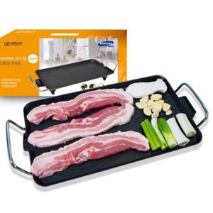 어반P40/2000W 와이드그릴 (약40X24cm) 소형 사각 전기그릴 삼겹살 구이팬 잔치팬