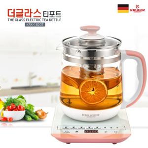리빙센스1820T/핑크 더글라스 2in1 티포트 내부스텐 티메이커 1.8L 내열유리 전기 주전자