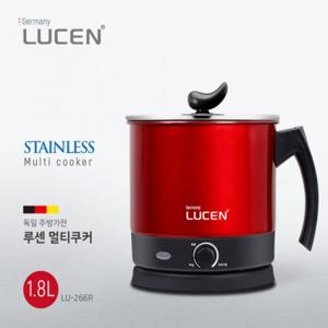 루센266R/레드/1.8L 무선 멀티쿠커 휴대용 캠핑 라면포트 전기 커피 포트