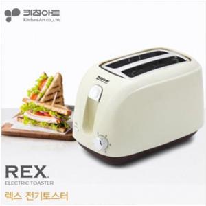 키친아트T37/베이지 렉스 2구 자동팝업 토스트기 전기 토스트 기계 토스터기 빵굽는기계