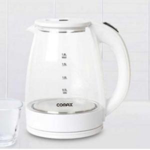 무선 유리 전기포트 1.8L 티 주전자 커피포트 화이트 티포트