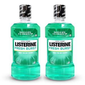 치과가글 리스테린 후레쉬버스트 스피어 민트향 입냄새제거 구강청결제 가글 750ml 2개 가성비가글