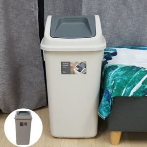 사무실쓰레기통 사무실휴지통 업소용 자동센서 주방 파란통 국민휴지통 스윙 35L 그레이
