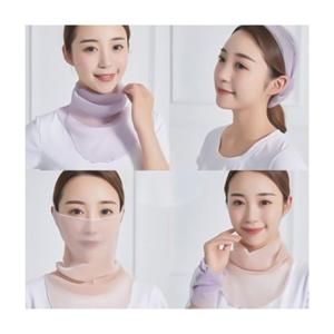 루미나D 여름 여성 1+1 망사 쉬폰 스카프 넥커버 마스크 등산 골프 낚시 멀티 얼굴 목 햇빛가리개