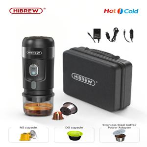 HiBREW 자동차 및 가정용 휴대용 커피 머신, 엑스프레소 커피 메이커, 네스프레소 돌체 포드 캡슐 커피 파우더, H4A, DC12V