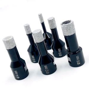 1pc 드라이 다이아몬드 드릴링 코어 비트 세라믹 타일 구멍 톱 커터 M14 스레드 오프너가있는 화강암 대리석 드릴 비트