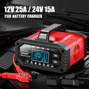 12V 15A / 24V 5A 300W 배터리 충전기 자동차 오토바이 테스터 스마트 펄스 수리 도구 EU 플러그 100V-240V 입력 자동차 액세서리