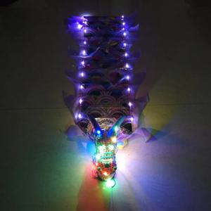 어린이용 재미있는 LED 음력 새해 드래곤 댄스, 피트니스 라이트 드래곤 세트, 야외 스포츠, 드래곤 너비 54cm
