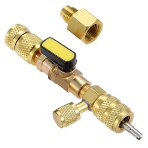 R410A R22 밸브 코어 제거 및 설치 도구 (R404A R407C R134A R12 R32 HVAC 시스템용, 1/4 및 5/16 포트 이중 사이즈)