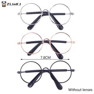 ▶ 1PCS DIY 20cm 인형 드레싱 액세서리 안경 3색 원형 프레임 렌즈 없는 안경 장난감 미니어처 안경