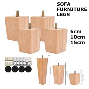 4Pcs 광장 가구 다리 6/10/15cm 단단한 나무 가구 피트 침대 소파 테이블 다리 소파 캐비닛에 대 한 의자 교체 피트