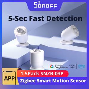 1-5PCS SONOFF SNZB-03P Zigbee 모션 센서 트리거 스마트 조명 및 홈 보안 장치는 Zigbee 허브를 통해 Alexa Google 홈과 연동됩니다.