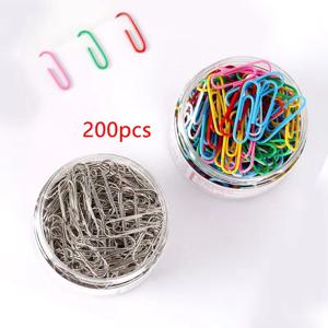 200pcs 28mm 컬러 금속 종이 클립 크리 에이 티브 북마크 Office 편지지 만화 안티 녹 핀 반환 유형 바늘