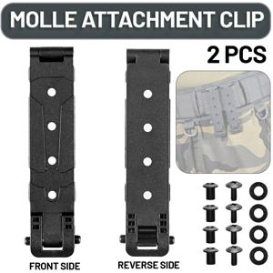 2PCS MOLLE-LOK 칼집 K 시스템 허리 클립 시스템 K 칼집 클립 클립 버클 백 MOLLE KYDEX 칼집 휴대용 칼집
