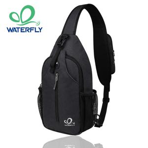 WATERFLY 슬링 백 가슴 팩 어깨 크로스 바디 슬링 배낭 여성용 남성용 여행 하이킹 가슴 가방 데이 팟