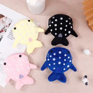 만화 귀여운 고래 상어 동전 지갑 Kawaii 지갑 휴대용 플러시 동전 가방 키 이어폰 동전 주최자 주머니 지퍼 가방 어린이 선물