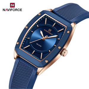 NAVIFORCE 최고 브랜드 여성 토노 시계 패션 숙녀 쿼츠 시계 실리콘 스트랩 선물 여성 손목 시계 Relojes Para Mujer