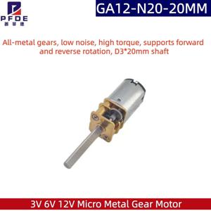 GA12-N20-20MM DC 3V 6V 12V 마이크로 메탈 기어 모터 기어 휠 기어 모터 30RPM 50RPM 100RPM 150RPM 200RPM 300RPM 확장형