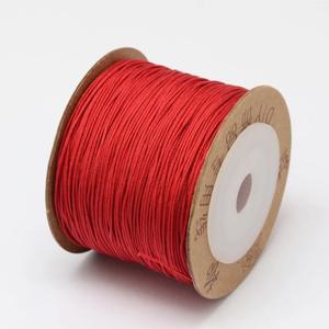 1 롤 100m/롤 0.8mm 나일론 스레드 코드 팔찌 문자열 중국어 매듭 코드 레드 스레드 구슬 DIY에 대한 땋은 장식