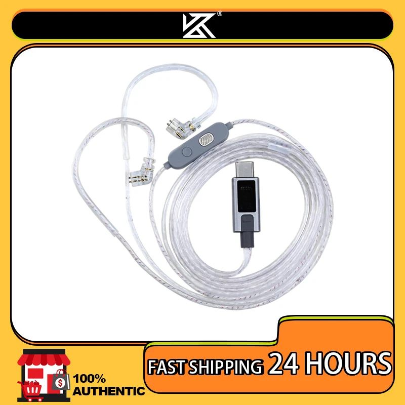 EDX Pro X AS16 Pro PRX Zenith용 Type C/3.5MM 듀얼 마이크가 포함된 KZ-M2 은도금 업그레이드 케이블