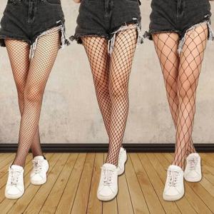 여성용 섹시한 하이 웨이스트 망사 스타킹 – 속이 비치는 팬티스타킹, 플러스 사이즈 XXXL, 블랙 란제리 스타킹 (1PCS/3PCS)