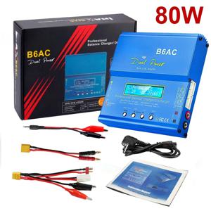 B6 AC RC 충전기 80W B6AC 6A 밸런스 충전기 디지털 LCD 화면 리튬이온 리튬인산철 니켈수소 니켈카드뮴 PB 리포 배터리 방전기